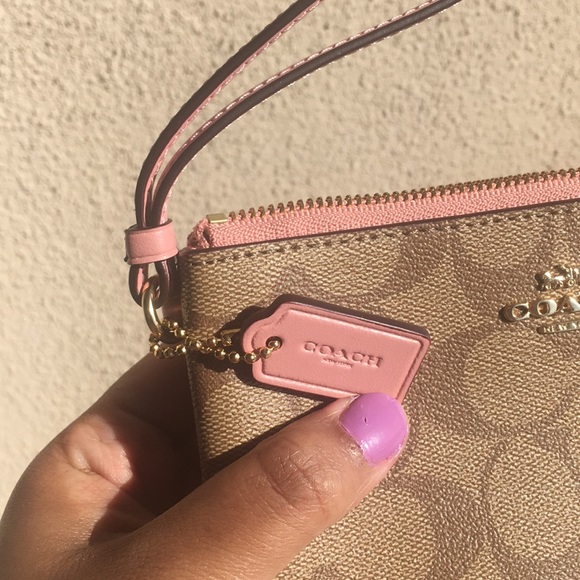 Coach Signature 3/4 Double Zip Wristlet - Picture 7 of 7